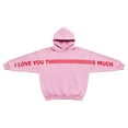 thumbnail image 7 of Hxshgdsn Long Sleeve Sweatshirts For Girls And Boys Cute Letters Printed With Hooded Pullover Tops Pink 4 Years, 7 of 7