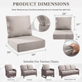 thumbnail image 4 of Bellefurn Outdoor Deep Seat Cushion 24 X 24 X 6 inch for Patio Furniture,Outdoor Chair Cushions Waterproof & Fade Resistant Patio Furniture Cushions for Wicker Chair, Sofa, Couch, 4 of 12