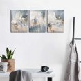 thumbnail image 3 of Abstract Canvas Wall Art Modern Abstract Artwork Canvas Prints Grey Blue Canvas Picture Contemporary Wall Art Bedroom Living Room Bathroom Office Decoration Framed Ready to Hang 12" x 16" x 3 Pieces, 3 of 6