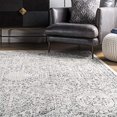 thumbnail image 3 of nuLOOM RZBD30A Tapis Minta Vintage, 5 Rond, Gris, 3 of 5