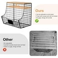 thumbnail image 6 of Kitchen Fruit Basket with Lid, Counter & Wall Mounted, Potato & Onion Storage, Metal Wire Fruit & Vegetable Storage, Snack Organizer (4 Pack - Small & Large), 6 of 14