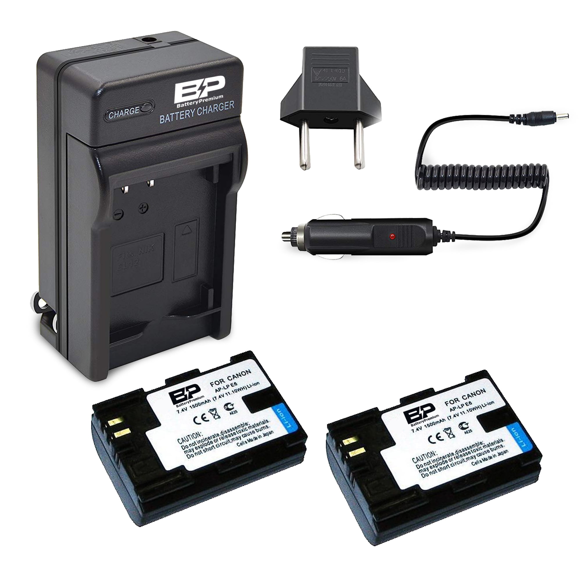 Bp 2 Pack Replacement Canon Lp E6 Lp E6n Battery And Charger For Canon