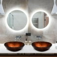 thumbnail image 4 of Aquaterior Récipient en Verre Trempé Évier Salle de Bain Motif Bol Rond Bassin, 4 of 9