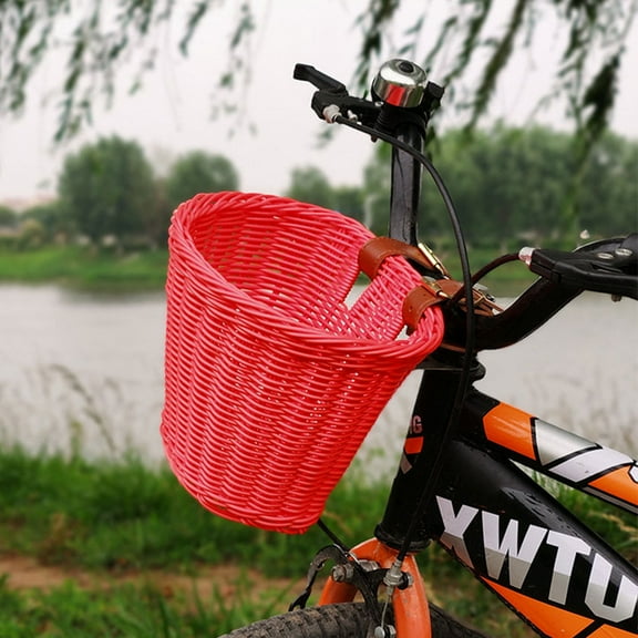 Clearance Rack under $5,Bike Basket, Kids Front Handlebar Bike Basket, Rattan Woven Bicycle Basket