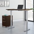 thumbnail image 2 of Bureau Debout Réglable en Hauteur Série 60 avec Rangement en Cerisier, 2 of 8