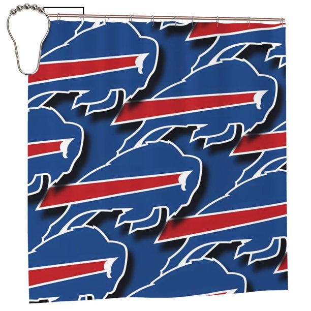 Cortina de ducha de secado rápido para baño, impermeable, con ganchos, diseño de fútbol americano, juego de cortinas de ducha para baño, plancha de 72 x 72 pulgadas