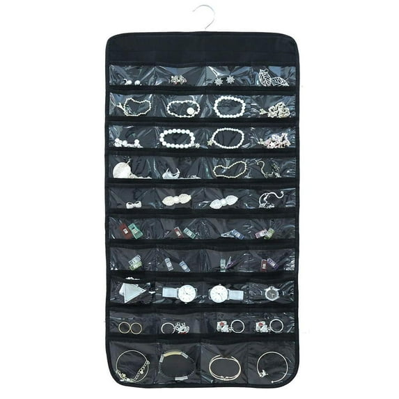 Seyurigaoka Hanging Jewelry Organizer, Double-Sided Storage Bag Hanger Holder