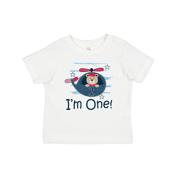 Inktastic 1st Birthday Boys Helicopter 1 Year Old Boys Baby T-Shirt