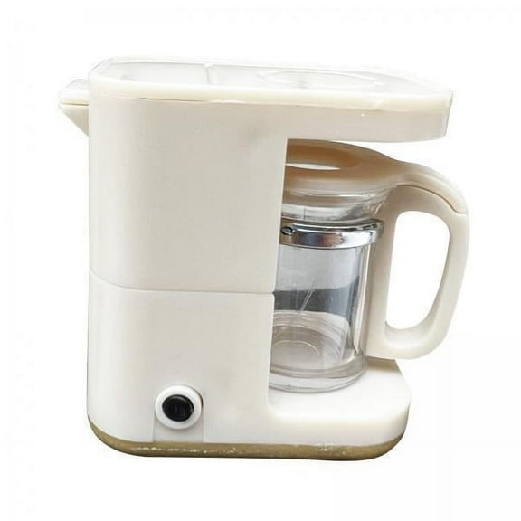 yotijay 3x1/12 Dollhouse Kitchen Appliance Kids Play Toys Gifts Beige Coffee Maker