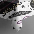 thumbnail image 3 of Black Halloween Witchcraft Elements Rectangle Tablecloth 60"x84",Waterproof Polyester Rectangle Table Cloth, Wipeable Spillproof Polyester Tablecloth for Dining, Camping, Indoor and Outdoor, 3 of 5