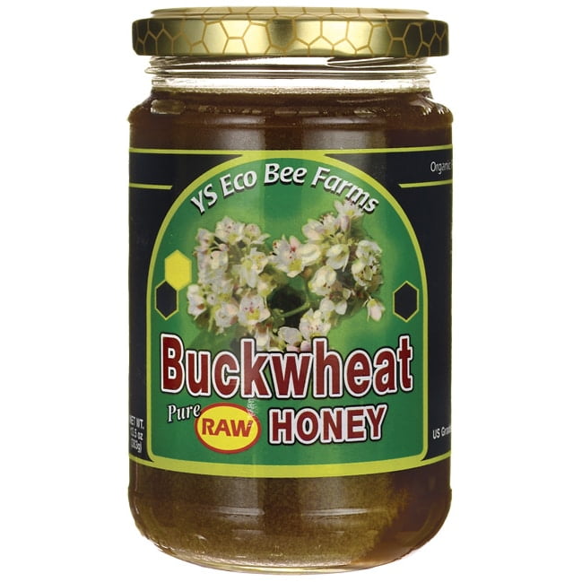 YS Organic Bee Farms Buckwheat Pure Raw Honey 13.5 oz.