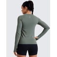 thumbnail image 2 of CRZ YOGA Seamless Long Sleeve Shirts for Women Workout Athletic Running Yoga Tops Breathable Tshirt, 2 of 5