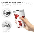 thumbnail image 5 of PAYOHTO Valentines Day Lover Red Heart Insulated Stainless Steel Tumbler 12 oz Thermos Come with Straw Kids Leak-Proof Travel Mug Cup, 5 of 7