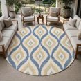thumbnail image 3 of Addison Rugs Chantille Indoor/Outdoor Transitional Geometric Navy Machine Washable Round Rug, 8' x 8', 3 of 8