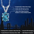 thumbnail image 2 of Gem Stone King 0.90 Cttw Oval London Blue Topaz 925 Sterling Silver Pendant Necklace for Women | Gemstone Birthstone | With 18 inch Silver Chain, 2 of 6