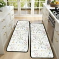thumbnail image 4 of Kitchen Rugs Sets Of 2,Pioneer Flower Floral Print Pattern Anti Fatigue Kitchen Mat Rugs Non Slip Washable,Decorative Kitchen Floor Mats for Kitchen,Sink,Laundry,17"x47"+17"x47", 4 of 5