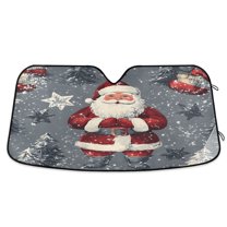 Yayeee Car Windshield Sun Shade Universal Fit Front Visor Protector, Christmas Santa