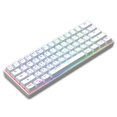 thumbnail image 2 of Inicio Computadora portátil Teclado Cyan Axis de 61 teclas Cable desmontable para juegos Mini teclado compatible con Bluetooth Suministros de computadora recargables Blanco kenally EL005406-02B, 2 of 2