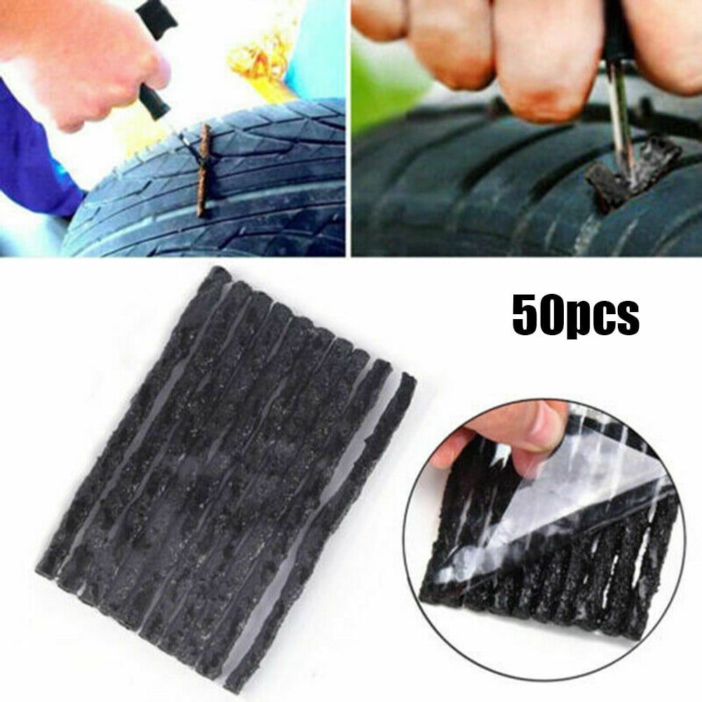 GLFILL 50Pcs Bike Car Tyre Tubeless Seal Strip Plug Tire Puncture