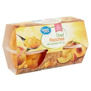 Great Value Diced Peaches in 100% Juice, 4 oz, 4 Ct