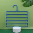 thumbnail image 3 of 5 Layer Pants Hanger Space Saving Trousers Organizer with Non Slip Bar for Closet Scarf Tie Belt Storage, 3 of 3