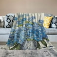 thumbnail image 2 of Fenyluxe Blue Flowers Ideal Comfy Throw Blanket Lightweight and Luxurious Blanket for All Seasons 60x80in, 2 of 6