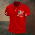 thumbnail image 4 of EliteGoogv Men Polo Shirt Patriotic Commemorative Graphic Print Short Sleeve Collared Shirt For Men 4th of July Outfit 250th Independence Day Red 3XL, 4 of 7