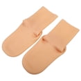 thumbnail image 1 of 1 Par Hidratante Gel Calcetines Agrietados Pie Cuidado Protector, Silicona Calcetines, Beige, L Tamaño, 1 of 1