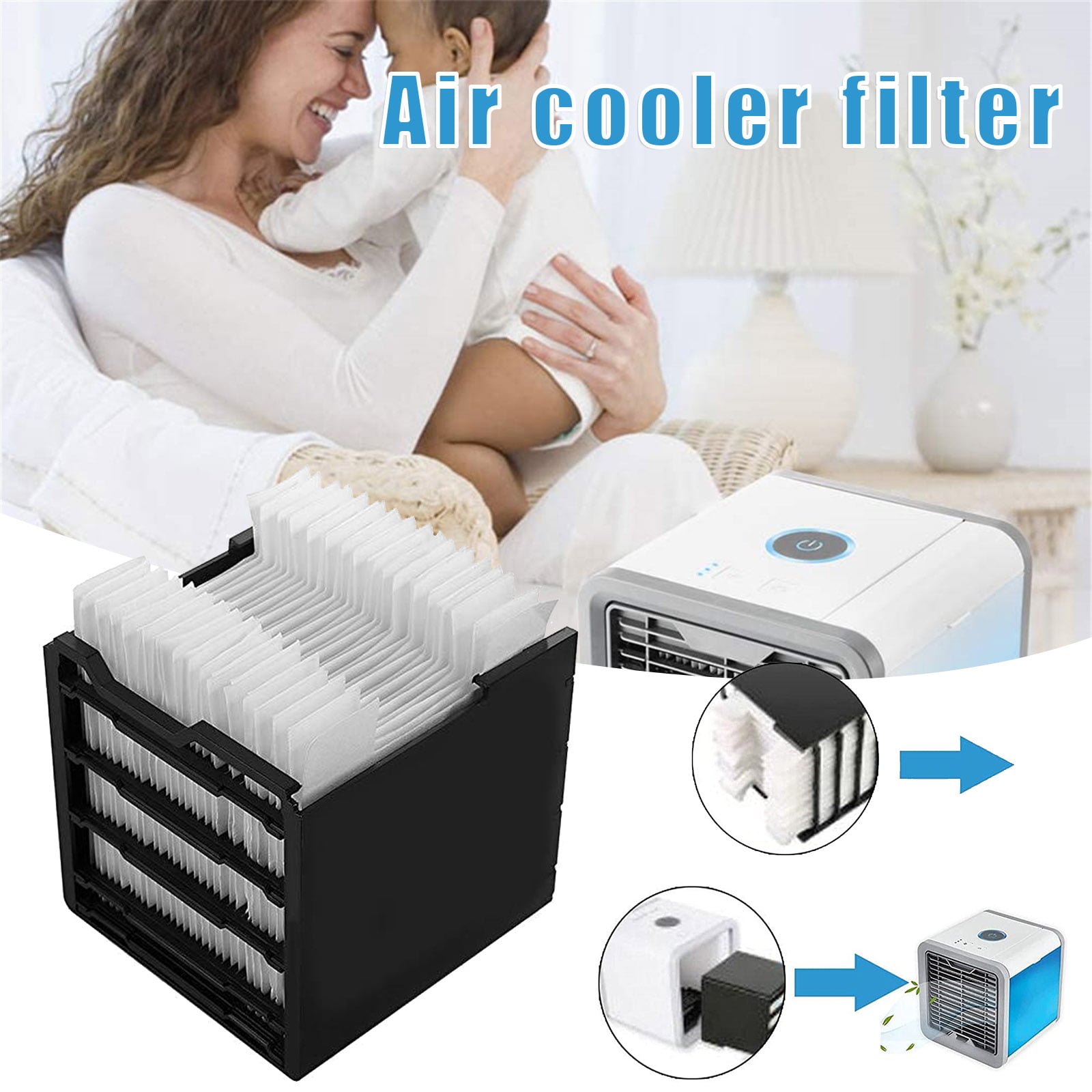 30PCS Of Filter Paper N.R Replacement Filter For Personal Space Cooler,Replacement Cooling Filter,Compatible With Humidifier Filter Alternatives,Suitable For A Generation Of Air Coolers