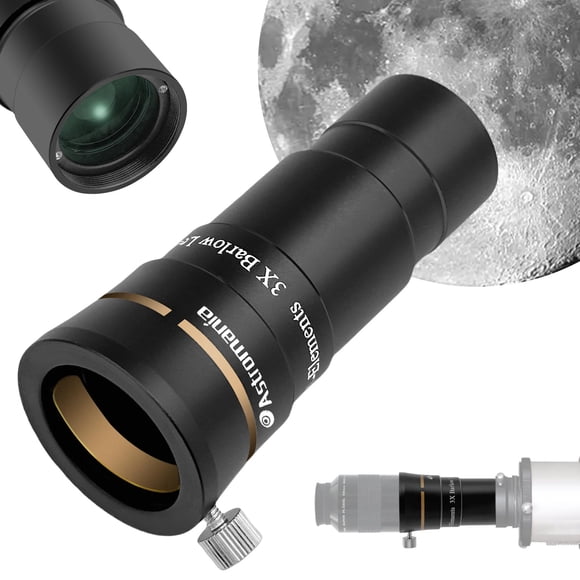 Telescopio Barlow Lente 3X Astromania de 1,25 pulgadas, 4 elementos