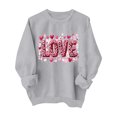 thumbnail image 2 of cocolona Valentines Sweatshirt for Women Casual Loose Crew Neck Long Sleeve Shirts Fashion Cute Heart Print Pullover Tops Graphic Sweatshirts, 2 of 6