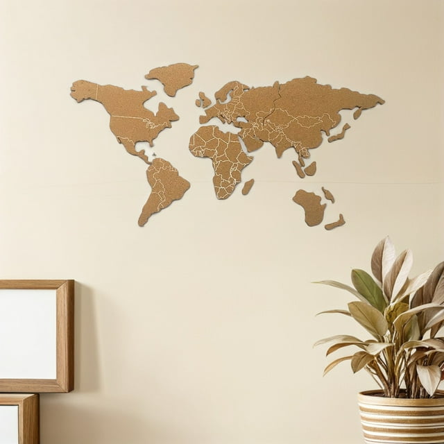 FUTUREORYY 1Set Creative Cork Board Strips Self Adhesive Brown Cork Pin Board for Home Decor