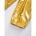 thumbnail image 6 of Aislor Girls Shiny Metallic Dance Pants Festival Party Pants Disco Loose Harem Trousers Gold 14-15, 6 of 7