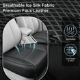 thumbnail image 3 of 1 Pack Black Ventilated Cool Bottom Car Seat Cover, 3D Air Mesh Breathable Front Leather Car Seat Protectors, Universal Fit Automotive Comfortable Seat Cushion with Storage Pocket for Car Truck SUV, 3 of 6