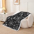 thumbnail image 3 of Halloween Throw Blanket White Spider Web Print Bed Blanket for Kids Boys Girls Room Decor, Gothic Skull Blanket for Couch Sofa, Soft and Breathable Fleece Blanket(60 x 80 Inches), 3 of 5