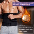 thumbnail image 4 of QRIC Mens Workout Waist Trainer Neoprene Corset Sauna Sweat Trimmer Cincher Slimming Belly Shapewear with Double Straps, 4 of 6