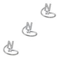 thumbnail image 3 of Minnieouse Anillo abierto con letras mayúsculas, anillos de diamantes de imitación portátiles, fiesta de viaje, Club, maquillaje decorativo, Type1 NO1, 3 of 6