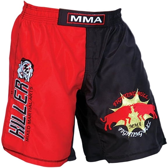 Woldorf USA MMA Board Short in Polyester 2 Tone Fabric Embroidered Logo Size XS Grappling, Kickboxing Shorts, Fighting Shorts, Muay Thai Training Shorts