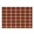 thumbnail image 1 of Plaid Cutting Board, Tartan Pattern with Grid Style Vintage Stripes and Squares Geometric Design, Decorative Tempered Glass Cutting and Serving Board, Small Size, Vermilion White, by Ambesonne, 1 of 1