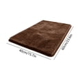 thumbnail image 3 of HomeDM Shaggy Bath Mat 15.7x23.6 in Non Slip Bathroom Rug Soft Absorbent Microfiber Shower Mats Machine Washable Brown Floor Carpet, 3 of 7