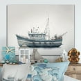 thumbnail image 2 of Designart Fisherman'S Boat In The Snow I Canvas Wall Art, 2 of 5