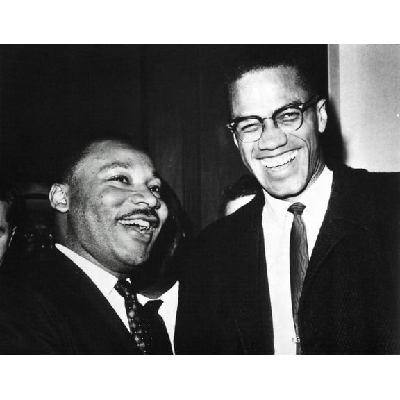 Martin Luther King Jr and Malcolm X Photo Print (8 x 10)