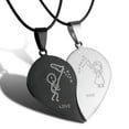 thumbnail image 1 of Moda Costura Pareja Collares Acero Inoxidable Mejores Amigos Para Siempre Gato Colgante Collares Regalo Para Mujeres Hombres 2 Unids/Set Guardurnaity AP006882-04, 1 of 6