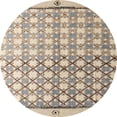 thumbnail image 1 of Ahgly Company Indoor Round Abstract Dark Almond Brown Abstract Area Rugs, 8' Round, 1 of 6
