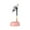 🥝 Pink_Hot#716, variant on Pet Water Dispenser Bowl for Dogs and Cats | Leakproof 650ml Lick Ball Bottle | Hygienic Spill-Free Erect Feeding Station, Integrated Plastic Structure | Pink, Gray, Beige | 19.3x10.2 in Large
