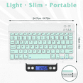thumbnail image 5 of Ultra-Slim Bluetooth rechargeable Keyboard for Mate X2 and all Bluetooth Enabled iPads, iPhones, Android Tablets, Smartphones, Windows pc - Sky Blue, 5 of 5
