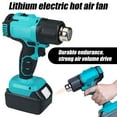 thumbnail image 6 of Rowyig 120W Rechargeable Cordless Electric Heat Gun, with 2 speed, Yellow, 6 of 15