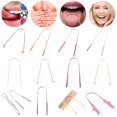 thumbnail image 2 of Raspador de lengua de acero inoxidable, cepillo de dientes recubierto de limpieza de aliento fresco de lengua de Metal, raspador de higiene bucal, herramientas de limpieza heqiyong CONDUJO, 2 of 2