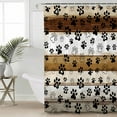 thumbnail image 5 of Farmhouse Dog Shower Curtain, 36" x 72", Paw Vintage Brown Wooden Board Waterproof Bathroom Curtain Washable Shower Curtain Set with 12 Hooks, 5 of 6