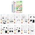 thumbnail image 4 of Watercolor Coloring Note Book For Children's Watercolor Graffiti Paper Comes With Pigment Drawing Book DIY Coloring Drawing Bookmark, 4 of 7